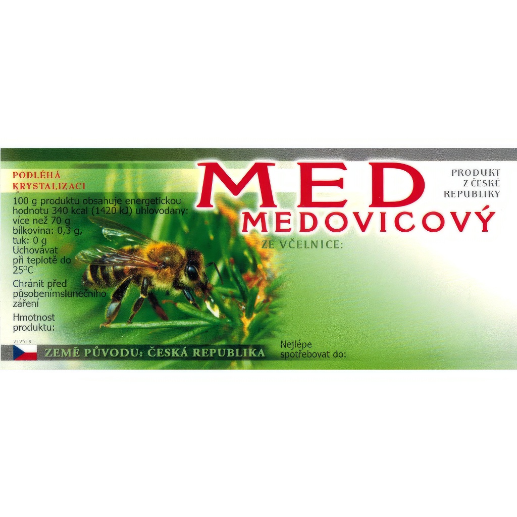 Etiketa MED medovicový